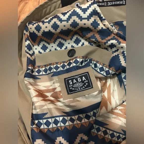 SAga Tan Abstract Patterned Vest - Picture 10 of 11